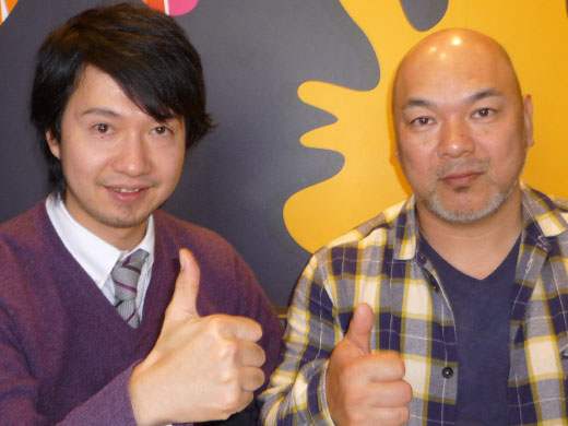 鳥取牛骨ラーメン応麺団の米田団長と川崎氏