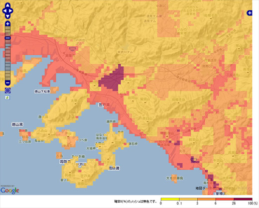 下松市の地震動予測