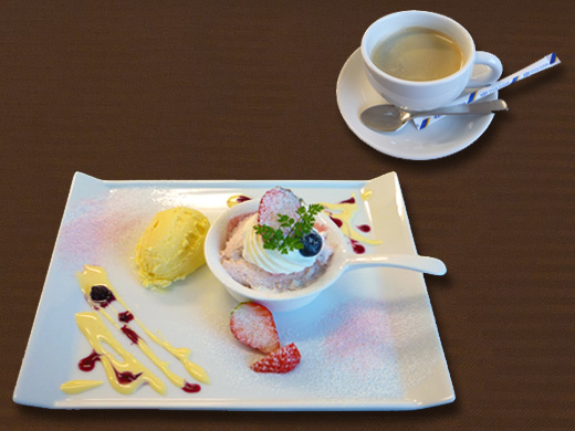 デザートとコーヒー