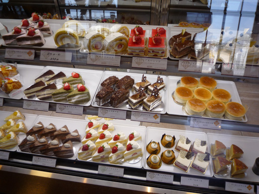 ケーキのショーケース